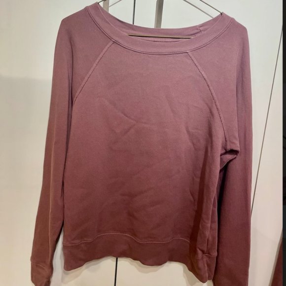 Mate The Label Organic Terry Raglan Sweatshirt Plum - Picture 4 of 8